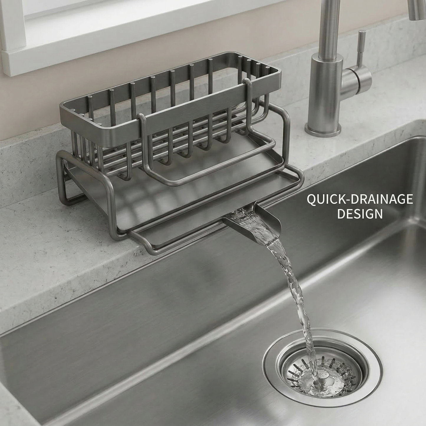 Bytechan® Stainless Steel Sink Dish Drainer Rack